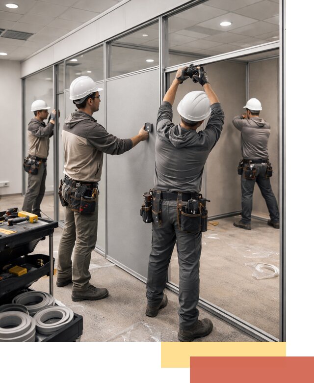 Мобильные офисные перегородки под ключ в Нефтеюганске