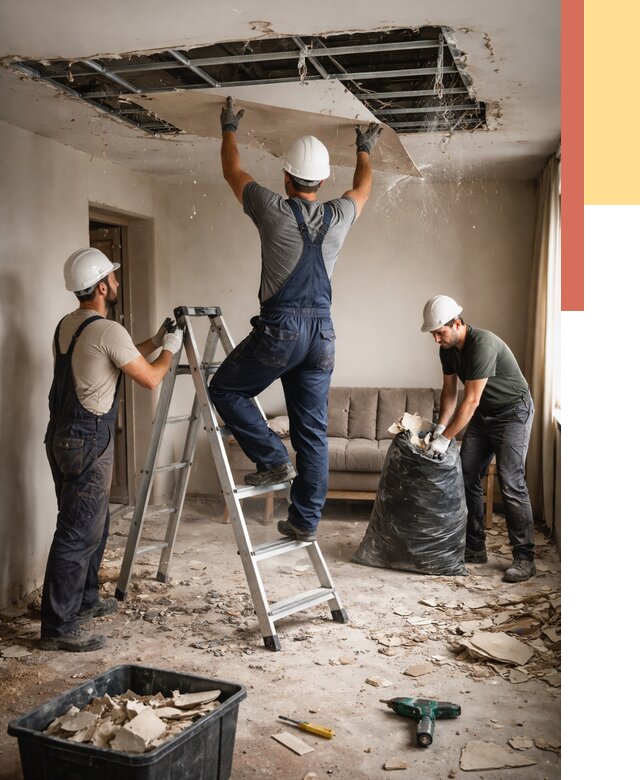 Демонтаж гипсокартонного потолка в Нефтеюганске от 427 руб. за м2 — ОТДЕЛОЧНИК-Нфт