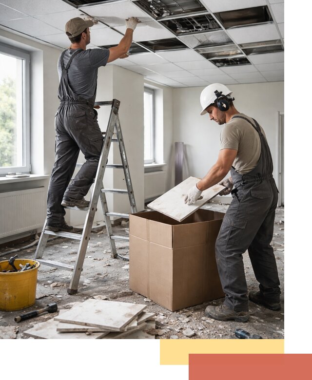 Демонтаж потолочной плитки в Нефтеюганске быстро и аккуратно