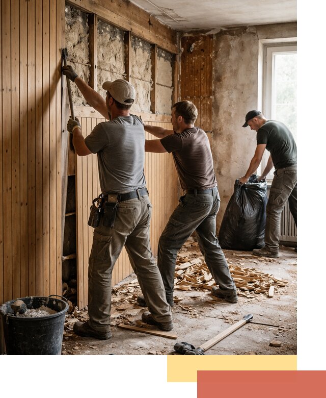 Демонтаж вагонки и вывоз материалов в Нефтеюганске