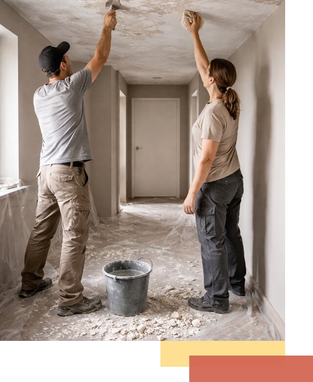 Удаление побелки с потолка в Нефтеюганске — быстро и аккуратно