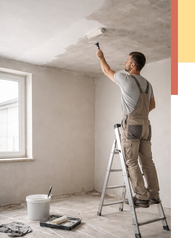 Грунтовка потолка в Нефтеюганске от 2542 руб. — быстро и недорого | ОТДЕЛОЧНИК-Нфт