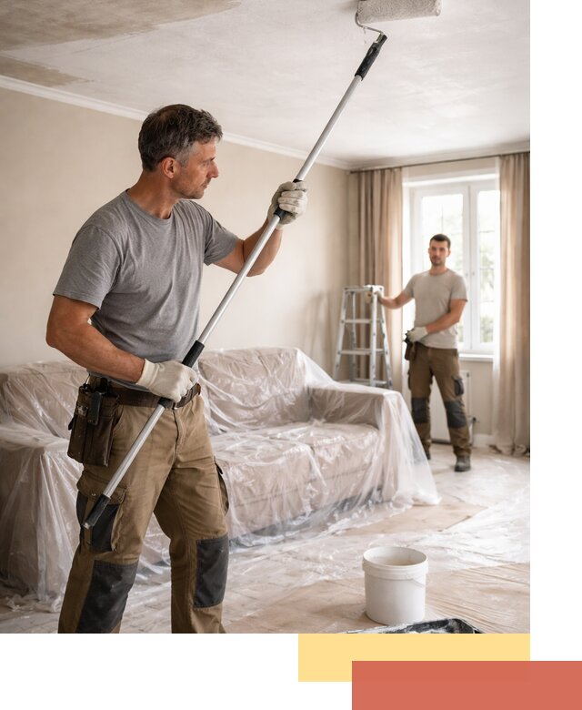 Грунтовка потолка в Нефтеюганске — подготовка под покраску и отделку