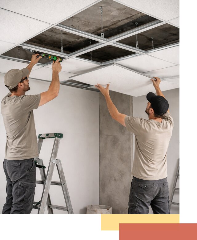 Монтаж потолка Армстронг под ключ в Нефтеюганске