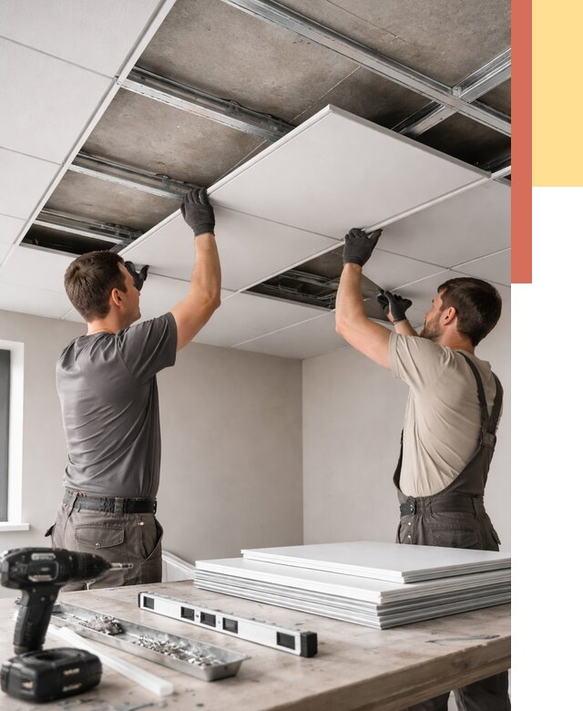 Монтаж кассетного потолка в Нефтеюганске от 4576 руб/м2 — установка и сборка | ОТДЕЛОЧНИК-Нфт