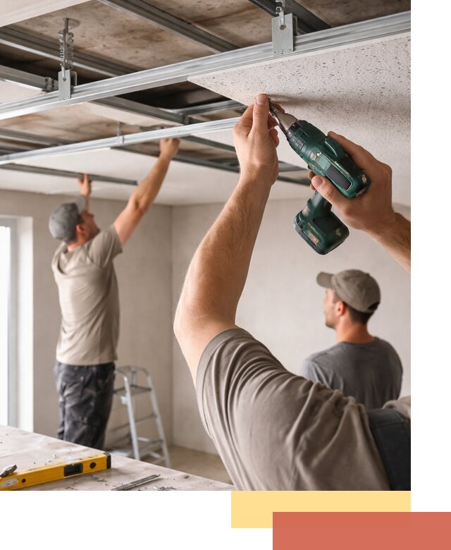 Монтаж акустического потолка в Нефтеюганске под ключ