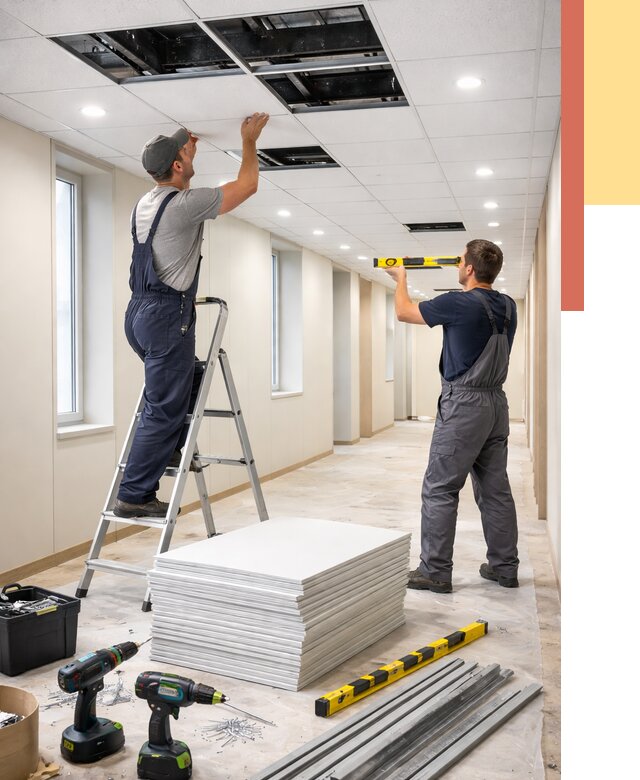 Ремонт потолка Армстронг в Нефтеюганске от 4576 руб. — быстро и недорого | ОТДЕЛОЧНИК-Нфт