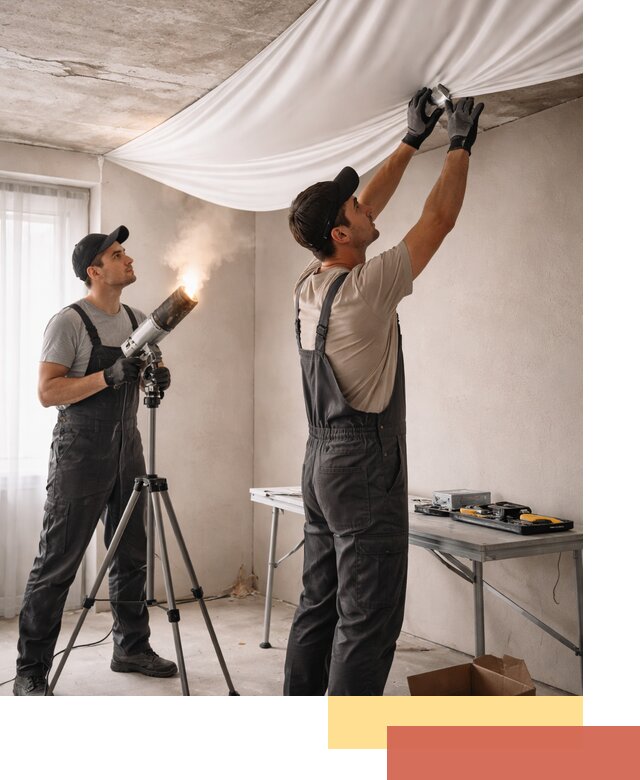 Установка натяжного потолка под ключ в Нефтеюганске