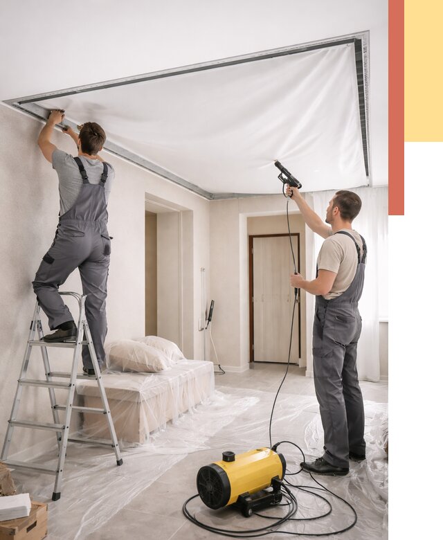 Монтаж натяжного потолка в прихожей в Нефтеюганске от 2695 руб. под ключ | ОТДЕЛОЧНИК-Нфт