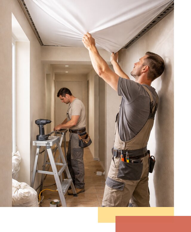 Монтаж натяжного потолка в прихожей в Нефтеюганске