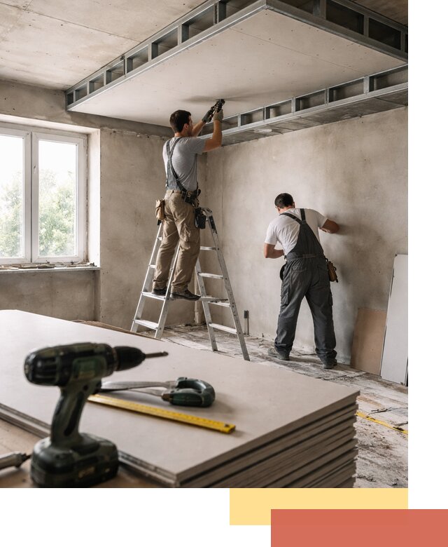 Двухуровневый потолок из гипсокартона в Нефтеюганске