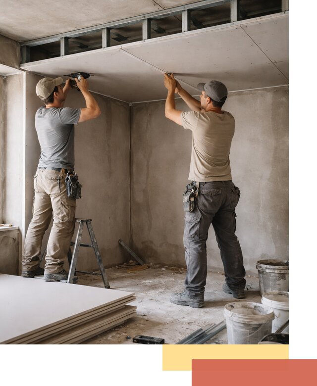 Короб из гипсокартона на потолке под ключ в Нефтеюганске