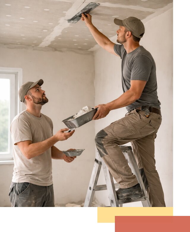 Шпаклевка потолка из гипсокартона в Нефтеюганске качественно и быстро