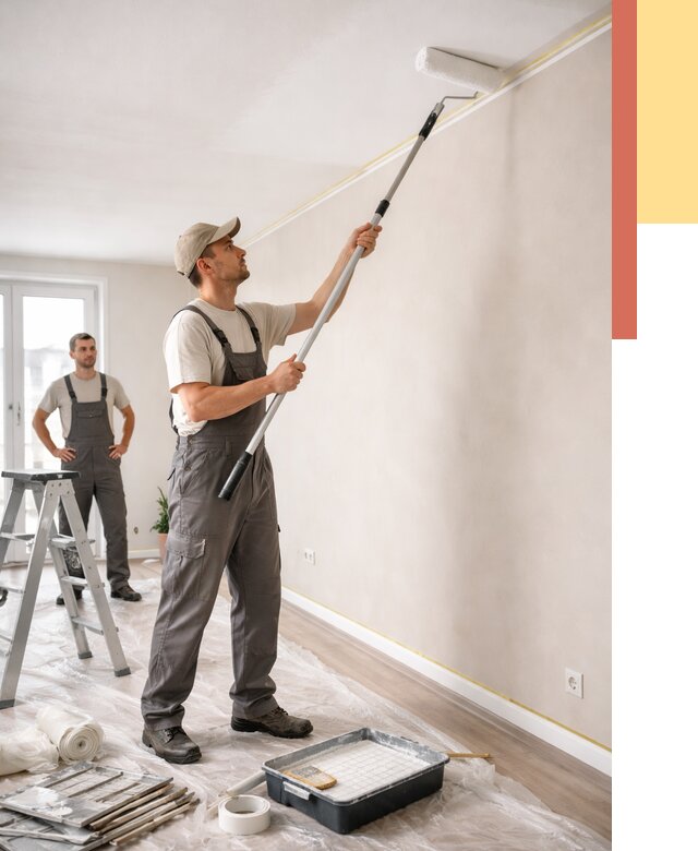 Покраска потолка из гипсокартона в Нефтеюганске от 4576 руб./м2 — услуги под ключ | ОТДЕЛОЧНИК-Нфт