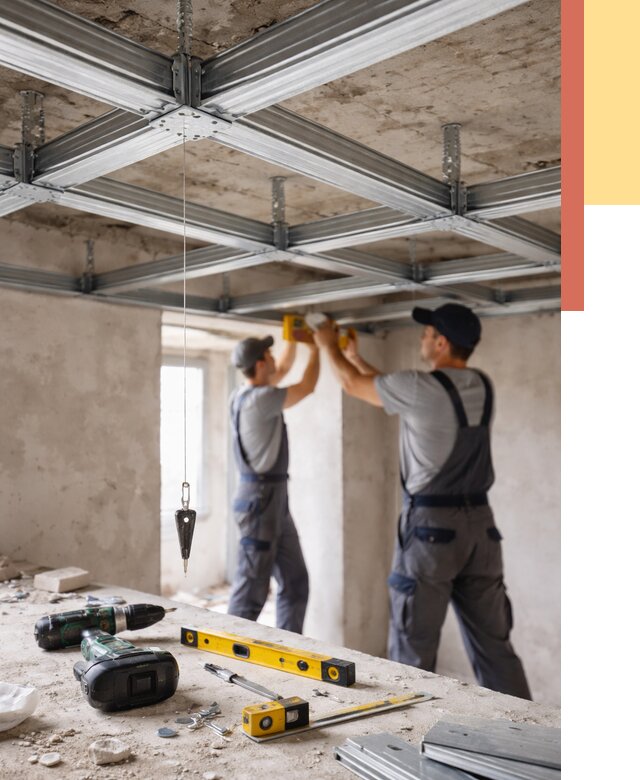 Монтаж каркаса потолка из профиля в Нефтеюганске от 4576 руб. — услуги ОТДЕЛОЧНИК-Нфт