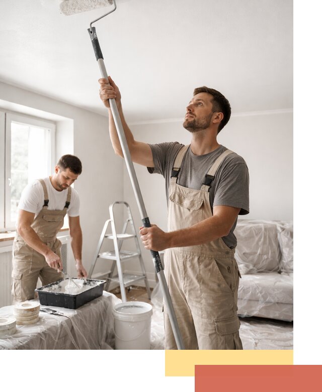 Покраска потолка водоэмульсионной краской в Нефтеюганске