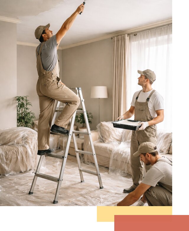 Покраска потолков акриловой краской в Нефтеюганске качественно и быстро