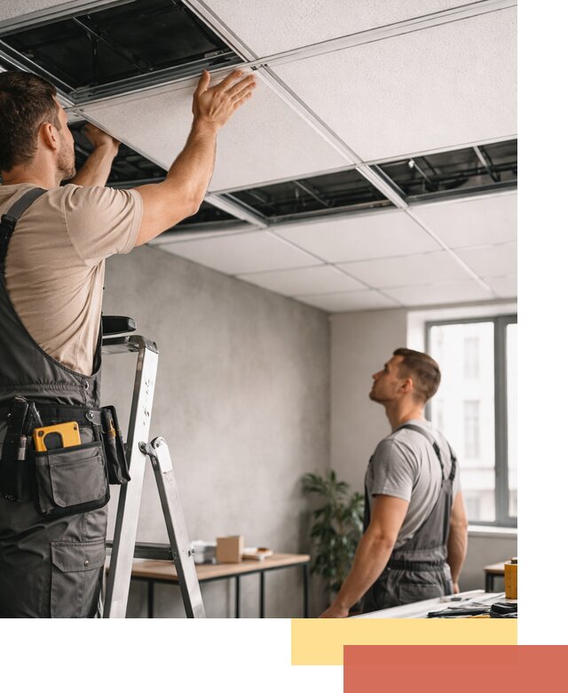 Монтаж потолочной плитки в Нефтеюганске качественно и в срок