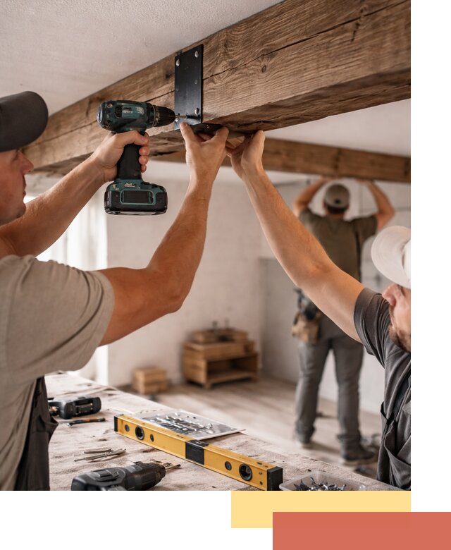 Монтаж декоративных потолочных балок в Нефтеюганске